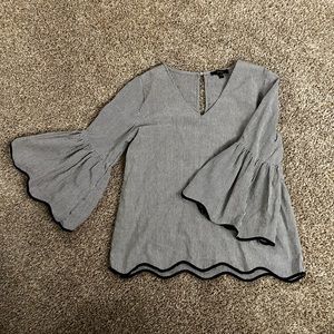 Cute boutique top with bell sleeves